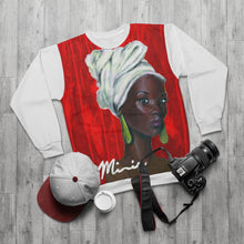 Load image into Gallery viewer, Red andcWhite AOP Unisex Sweatshirt