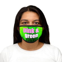 Load image into Gallery viewer, Pink and Green Abstract Face Mask