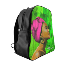 Load image into Gallery viewer, aka sorority, aka back pack, pink and green bag, pink and green backpack, sorority