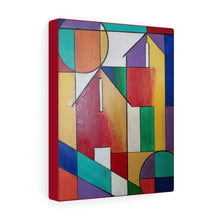 Load image into Gallery viewer, abstract painting, colorful abstract art, abstract house, canvas print, abbstract wall art, abstract
