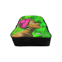 Load image into Gallery viewer, aka sorority, aka back pack, pink and green bag, pink and green backpack, sorority