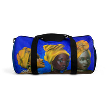Load image into Gallery viewer, Blue and Gold Sisterhood Duffel Bag
