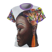 Load image into Gallery viewer, Afro Puff Women's AOP Cut & Sew Tee