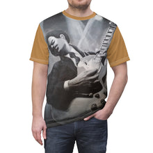 Load image into Gallery viewer, Guitar Man Gold Unisex AOP Cut & Sew Tee