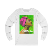 Load image into Gallery viewer, Pink and Green Unisex Jersey Long Sleeve Tee
