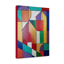 Load image into Gallery viewer, abstract painting, colorful abstract art, abstract house, canvas print, abbstract wall art, abstract