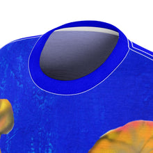 Load image into Gallery viewer, Blue and Gold Women's AOP Cut & Sew Tee