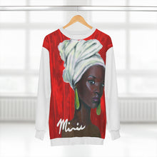 Load image into Gallery viewer, Red andcWhite AOP Unisex Sweatshirt