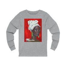 Load image into Gallery viewer, Red and White 1 Unisex Jersey Long Sleeve Tee