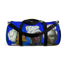 Load image into Gallery viewer, Blue and White Sisterhood Duffel Bag