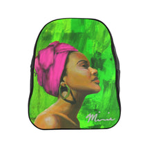 Load image into Gallery viewer, aka sorority, aka back pack, pink and green bag, pink and green backpack, sorority
