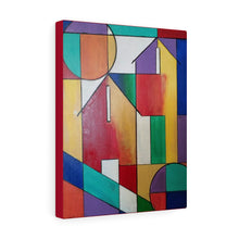 Load image into Gallery viewer, abstract painting, colorful abstract art, abstract house, canvas print, abbstract wall art, abstract home decr