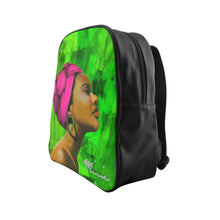 Load image into Gallery viewer, aka sorority, aka back pack, pink and green bag, pink and green backpack, sorority