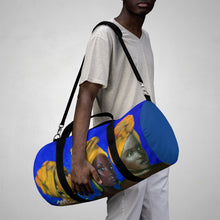 Load image into Gallery viewer, Blue and Gold Sisterhood Duffel Bag
