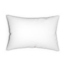 Load image into Gallery viewer, Red and White Spun Polyester Lumbar Pillow
