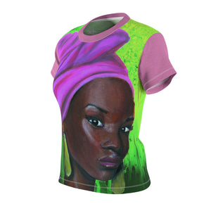 Pink and Green 2 Women's AOP Cut & Sew Tee
