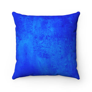 Blue Texture Spun Polyester Square Pillow