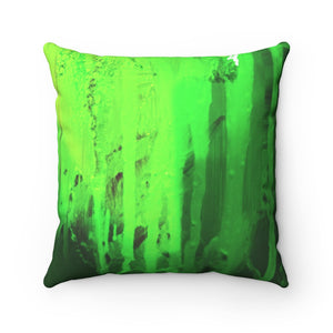 Green Streams Spun Polyester Square Pillow