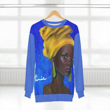 Load image into Gallery viewer, Blue and Gold AOP Unisex Sweatshirt
