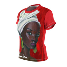 Load image into Gallery viewer, Red and White Women&#39;s AOP Cut &amp; Sew Tee
