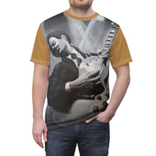 Load image into Gallery viewer, Guitar Man Gold Unisex AOP Cut &amp; Sew Tee
