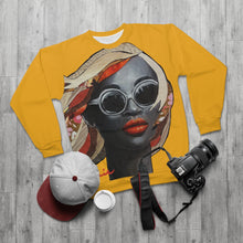 Load image into Gallery viewer, Diva yellow AOP Unisex Sweatshirt
