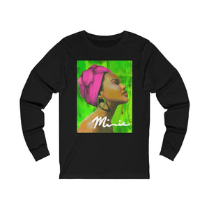 Pink and Green Unisex Jersey Long Sleeve Tee