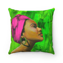 Load image into Gallery viewer, Pink and Green 1 - Square Pillow
