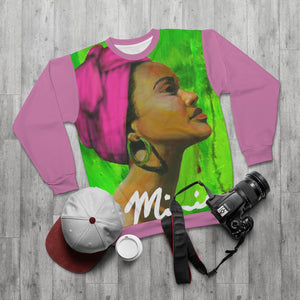 Pink and Green AOP Unisex Sweatshirt