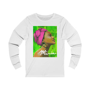 Pink and Green Unisex Jersey Long Sleeve Tee