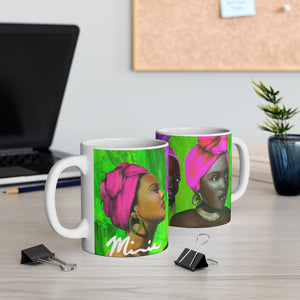 Pink and Green Mug