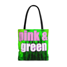Load image into Gallery viewer, aka tote bag, pink and green tote bag, sorority  tote bag
