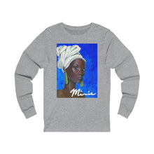 Load image into Gallery viewer, Blue and White  Unisex Jersey Long Sleeve Tee
