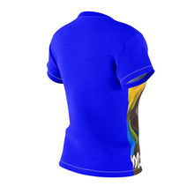 Load image into Gallery viewer, Blue and Gold Women&#39;s AOP Cut &amp; Sew Tee
