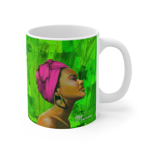 Aka mug, pimk and green mug, aka sorority 