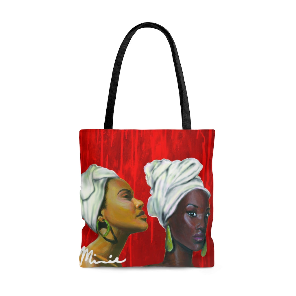 Red and White Sisterhood Tote Bag