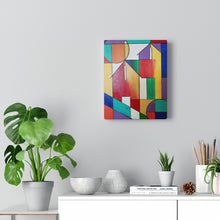Load image into Gallery viewer, abstract painting, colorful  abstract  art, abstract house,  canvas  print, abbstract  wall art, abstract
