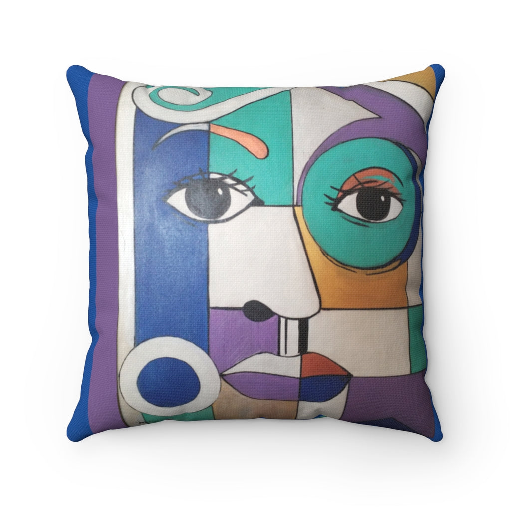 Lady Blue - Square Pillow