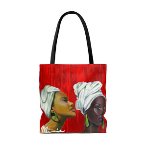 Red and White Sisterhood Tote Bag