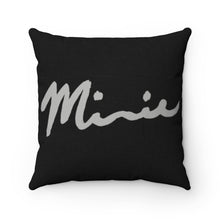 Load image into Gallery viewer, Minnie Signature Black Spun Polyester Square Pillow
