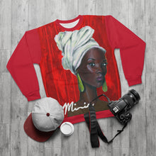 Load image into Gallery viewer, Red and White AOP Unisex Sweatshirt
