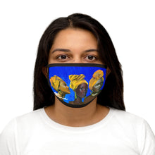 Load image into Gallery viewer, Blue and Gold Sisterhood  Mixed-Fabric Face Mask
