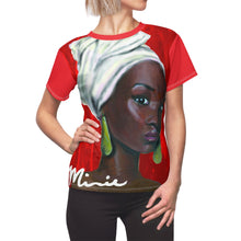 Load image into Gallery viewer, Red and White Women&#39;s AOP Cut &amp; Sew Tee
