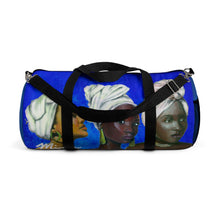 Load image into Gallery viewer, Blue and White Sisterhood Duffel Bag
