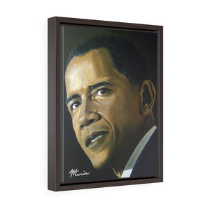 Obama Mr. Presiden Vertical Framed Premium Gallery Wrap Canvas