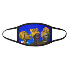 Load image into Gallery viewer, Blue and Gold Sisterhood  Mixed-Fabric Face Mask
